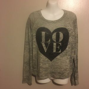 Forever 21 Love Long Sleeve Top